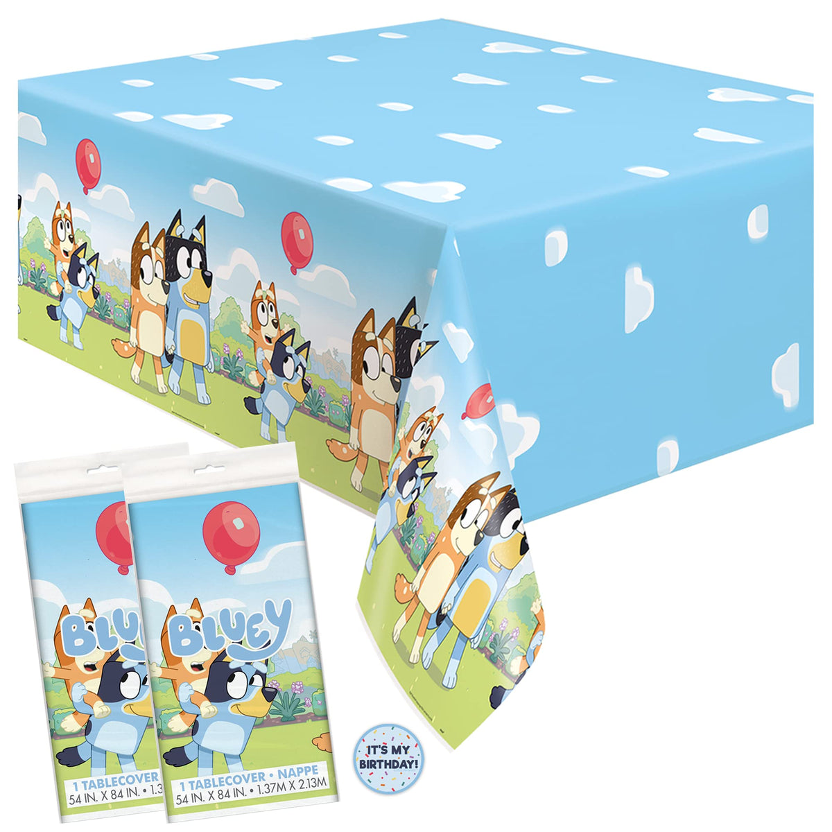 Unique Bluey table cover rectangle 54x84 inches protects surfaces and adds festive vibes