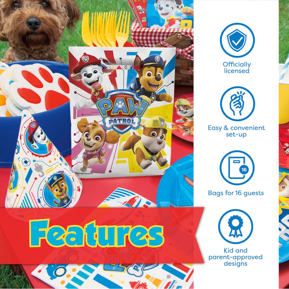 Unique Paw Patrol goodie bags on display, festive and ready