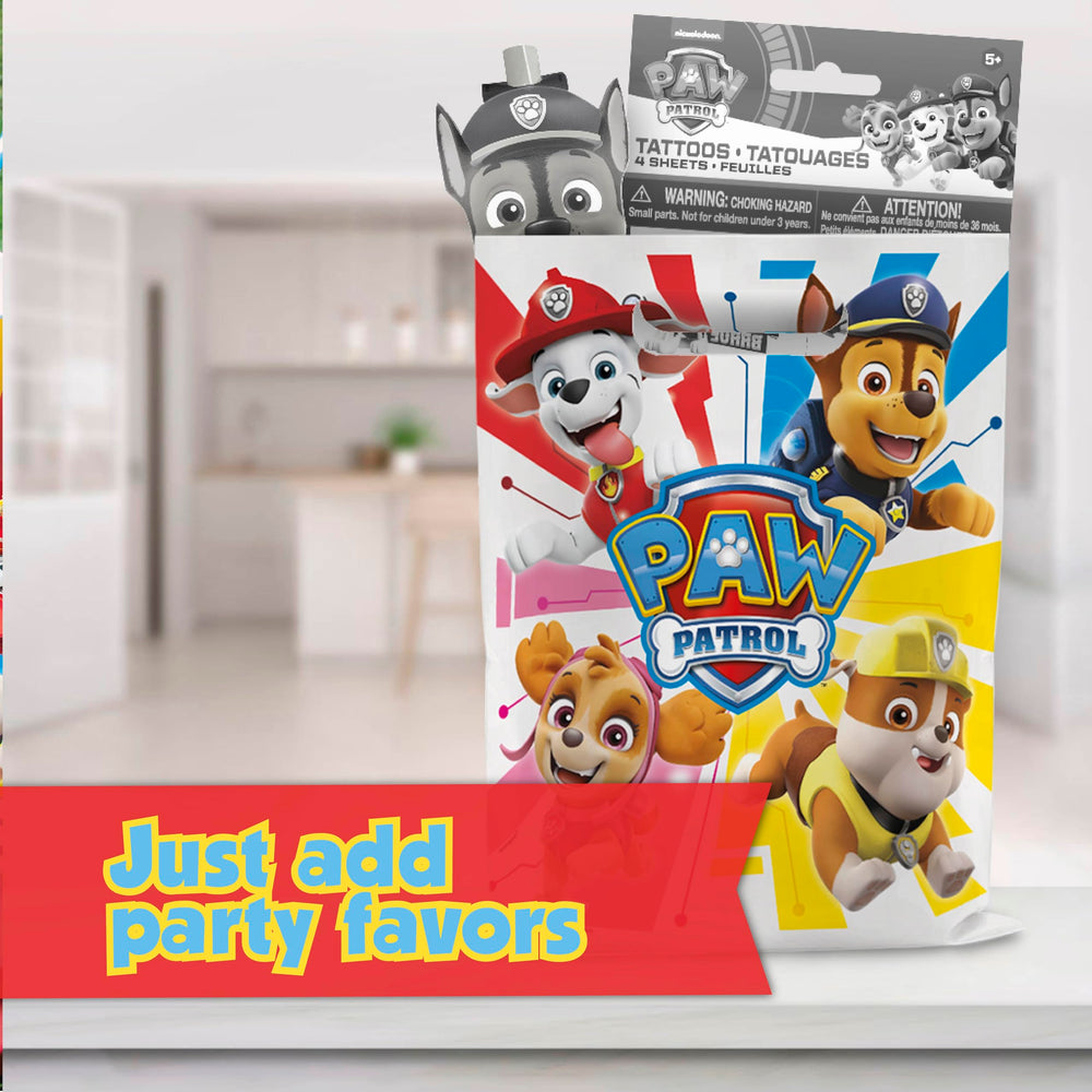Unique Paw Patrol party bags close-up, vibrant design enhances presentation