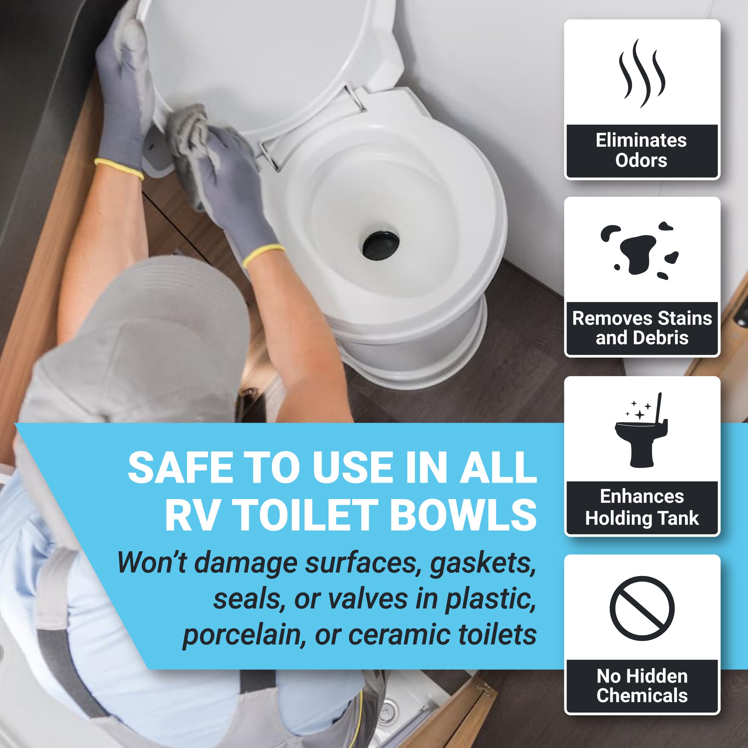 Unscented formula safe for plastic bowls on RVs
