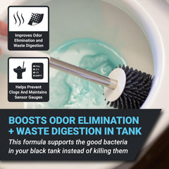 Probiotics in action for RV tank cleaning with Scrub-It