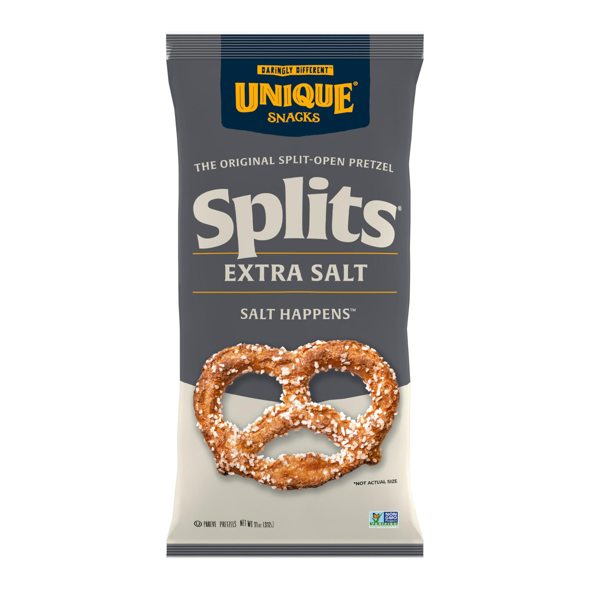Unique Snacks Extra Salt Splits Pretzels pack for gatherings