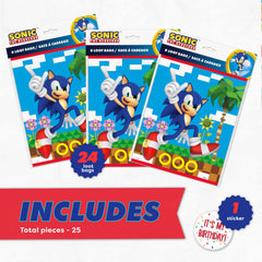 Unique Sonic party bags with sturdy construction keep goodies secure.