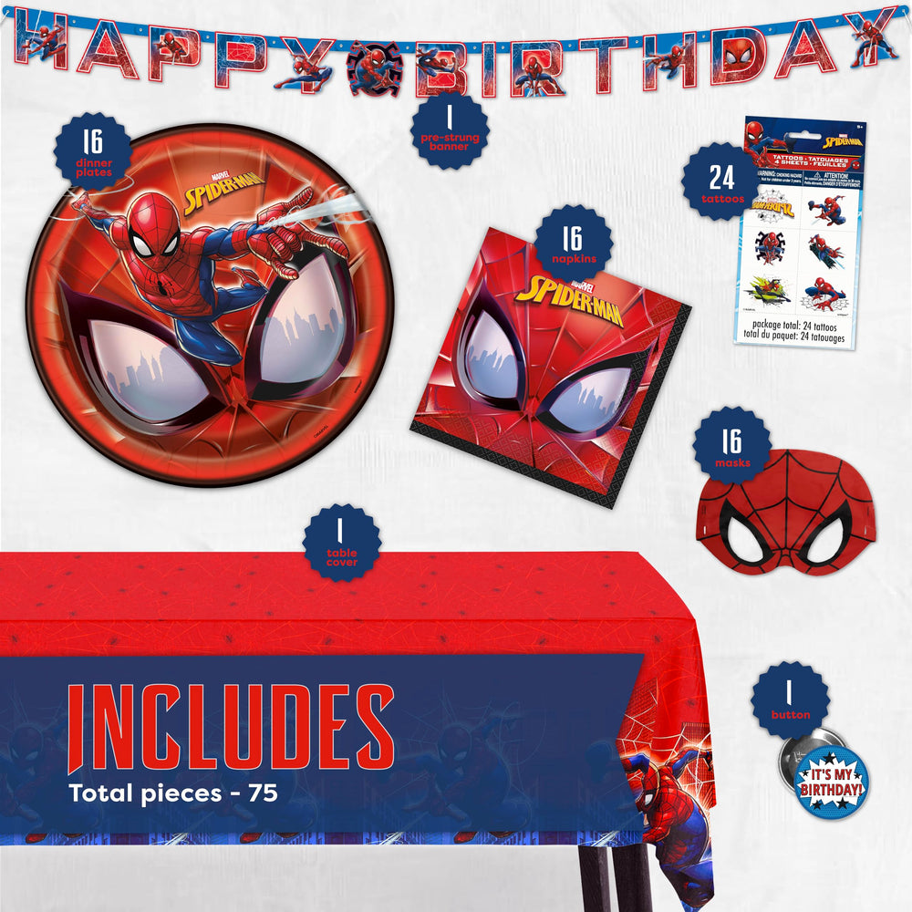 Unique Spiderman banner enhances the party decor and photo-worthy moments