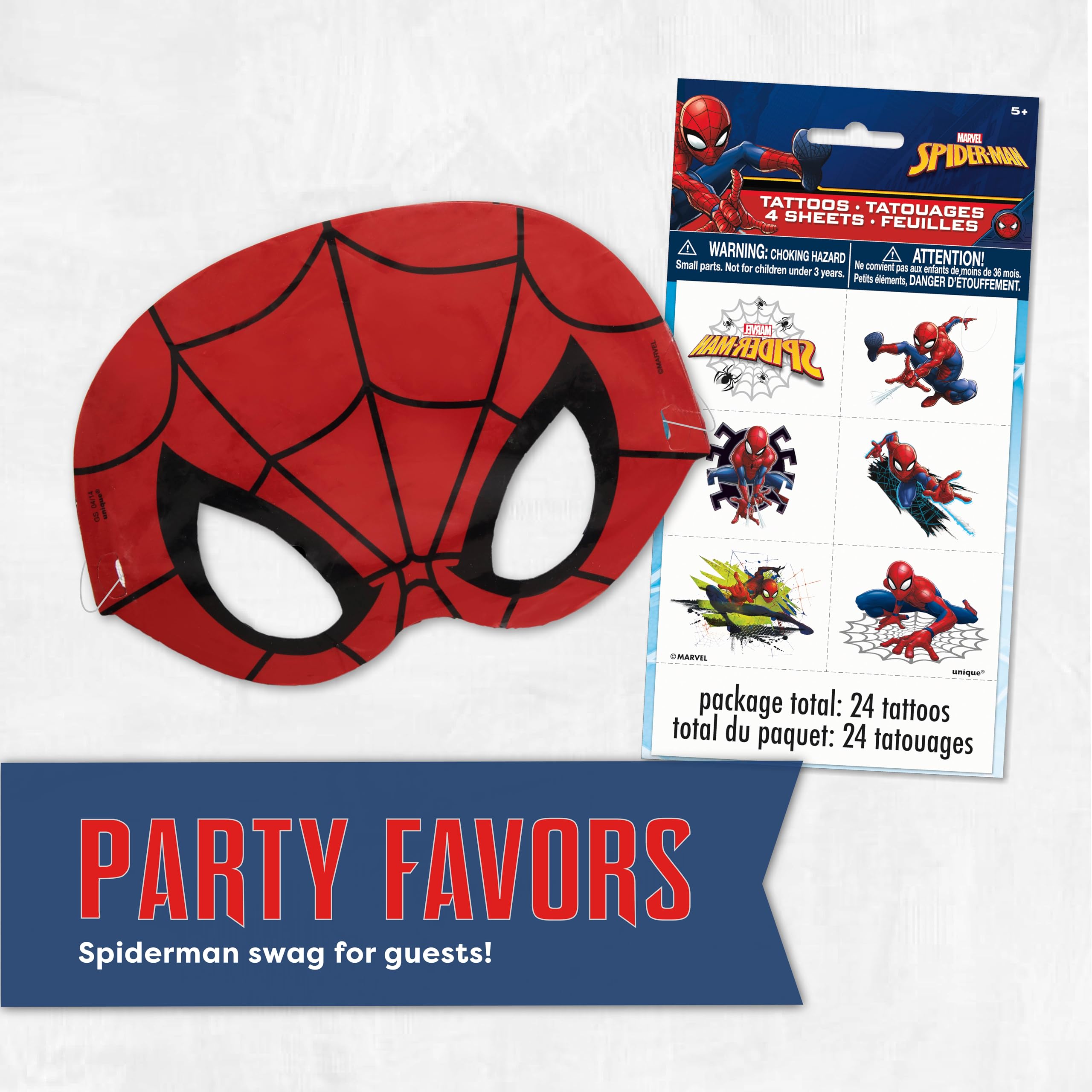 Unique Spiderman It's My Birthday button highlights the birthday guest