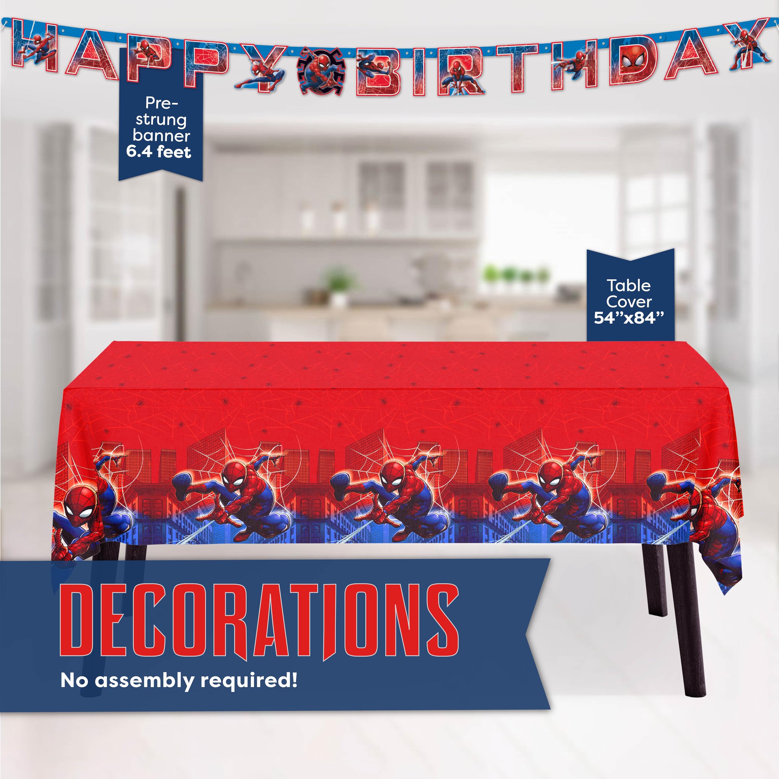 Unique Spiderman napkins simplify cleanup while adding hero flair
