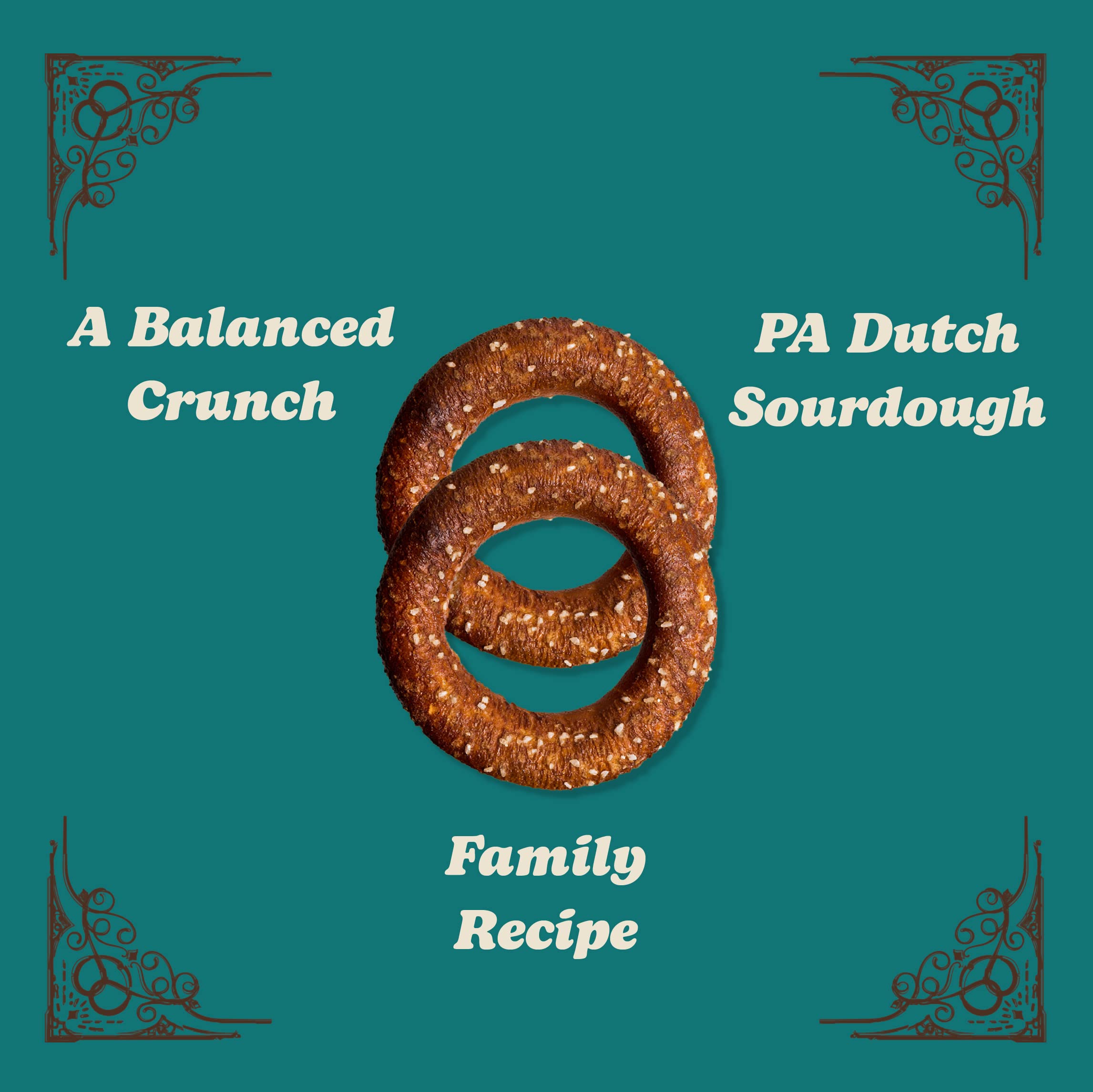 Unique Snacks sourdough pretzel rings baked-golden with salt crystals