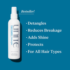 UNITE 7SECONDS Detangler smooths hair and reduces frizz after use