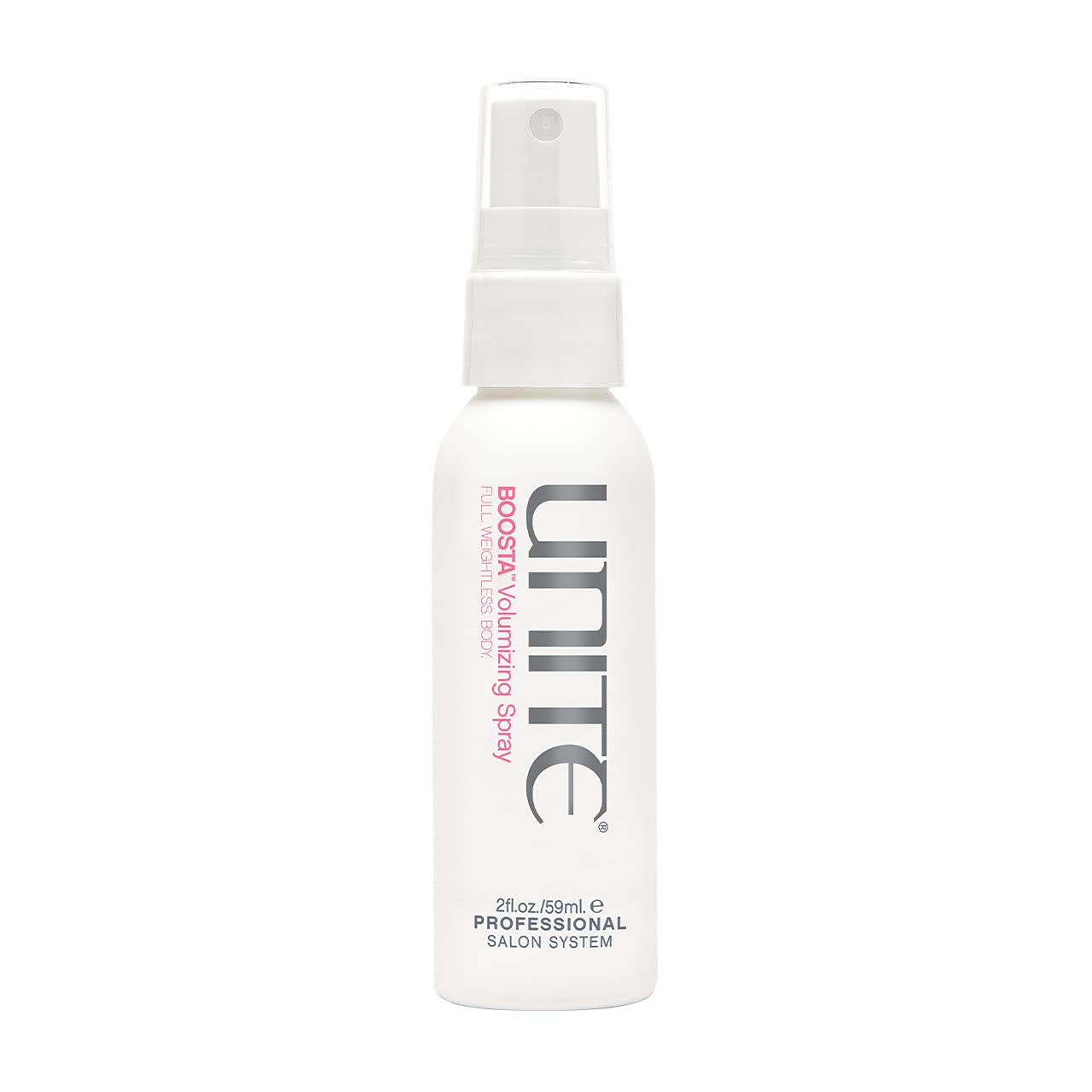 UNITE BOOSTA root lift spray delivering weightless volume for fine hair