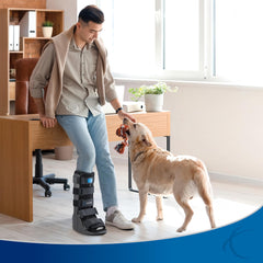 United Ortho USA14107 Air Cam Walker steel-reinforced uprights ensure durability.