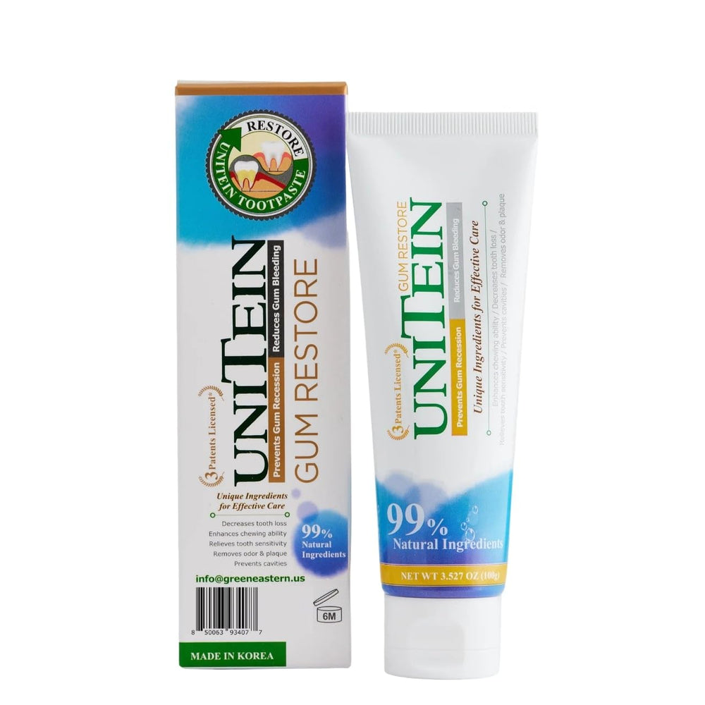 Unitein Gum Restore toothpaste tube for daily gum care