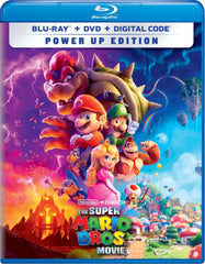 Universal The Super Mario Bros. Power Up Edition Blu-ray cover with vivid adventure visuals.