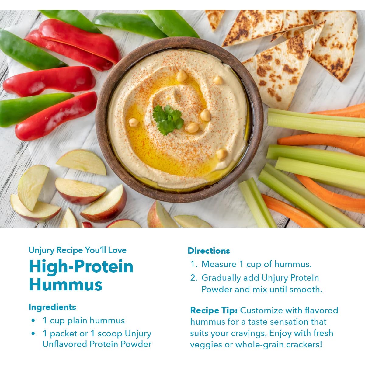 Unjury Unflavored Protein Smoothie in blender highlights easy post-workout nutrition