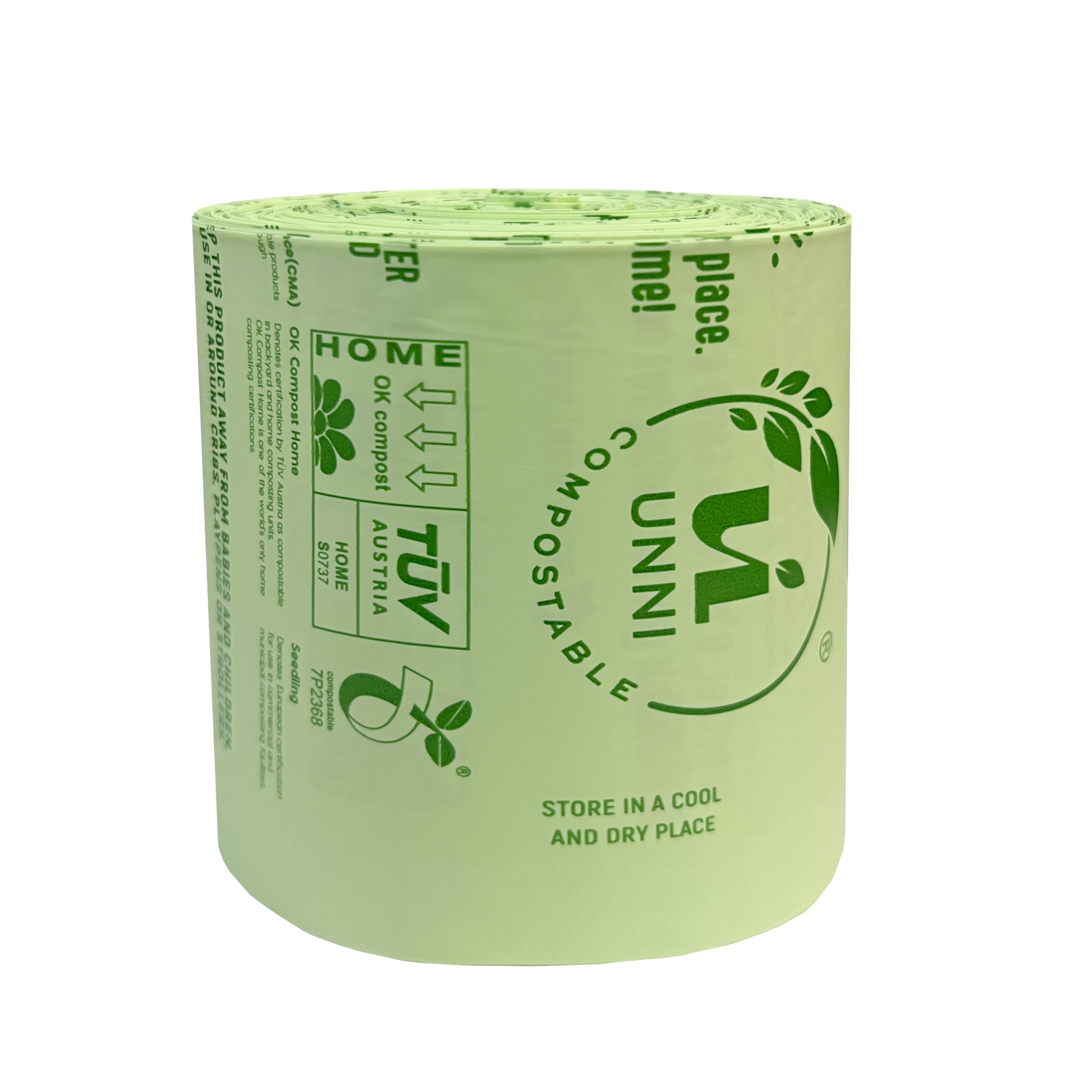 UNNI kitchen bin ready for composting with convenient waste collection