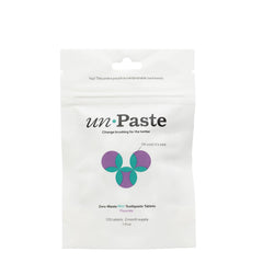 Unpaste toothpaste tablets dissolve smoothly for a clean, chalk-free brushing experience.
