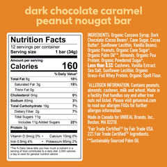 UNREAL bars close-up texture and nougat for on-the-go snacking