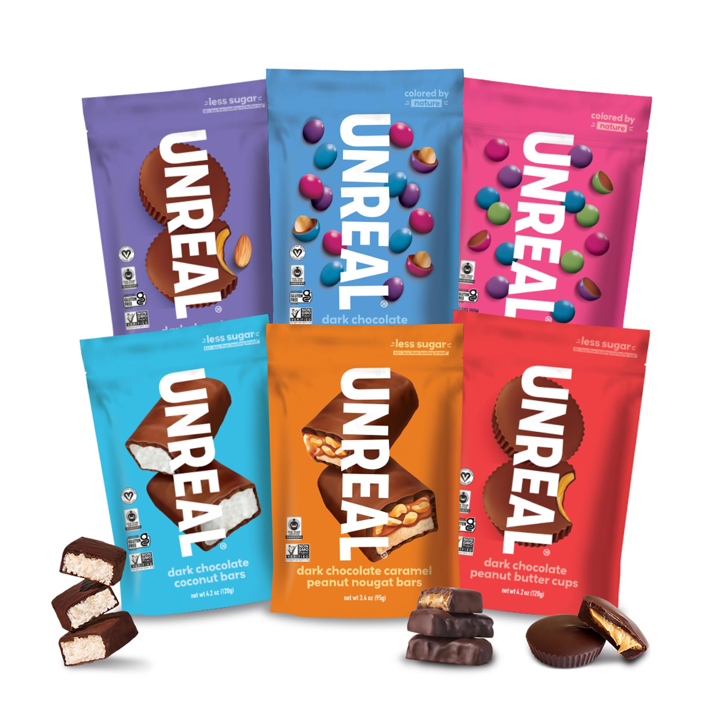 UNREAL Complete Variety Pack six-bag sampler for versatile snacking