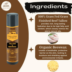 Untamed Organics lip balm ingredients highlight clean, two-ingredient formula for gentle lip care.