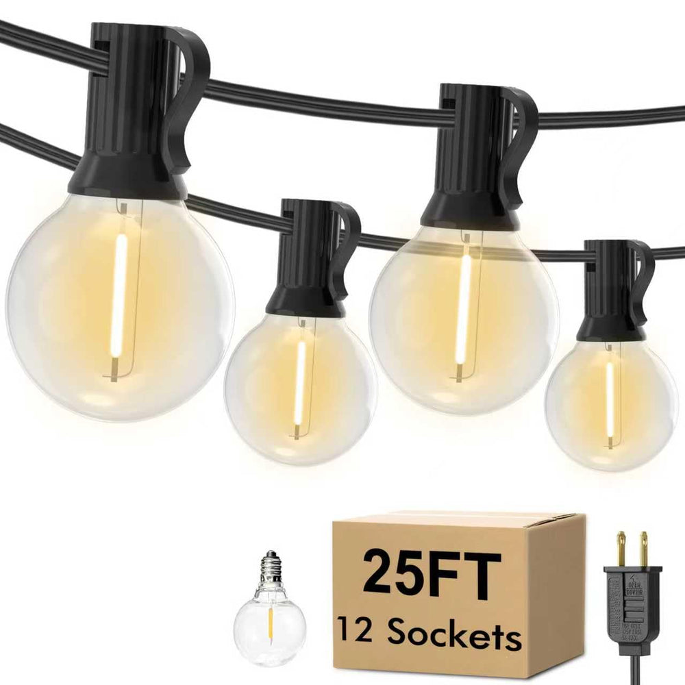 UOLOB outdoor string lights 25ft installed for cozy evenings outdoors