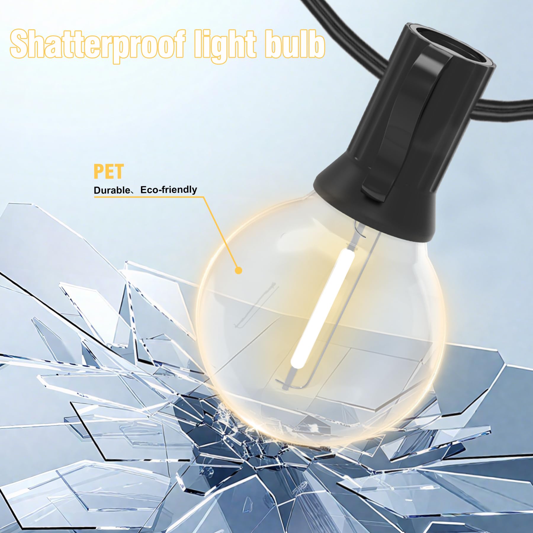 UOLOB warm 2700K bulbs create a welcoming patio glow