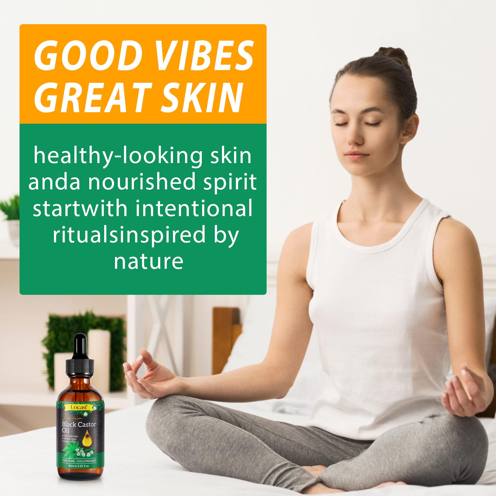 Uocasi oil applied to hair shafts, nourishing and adding shine