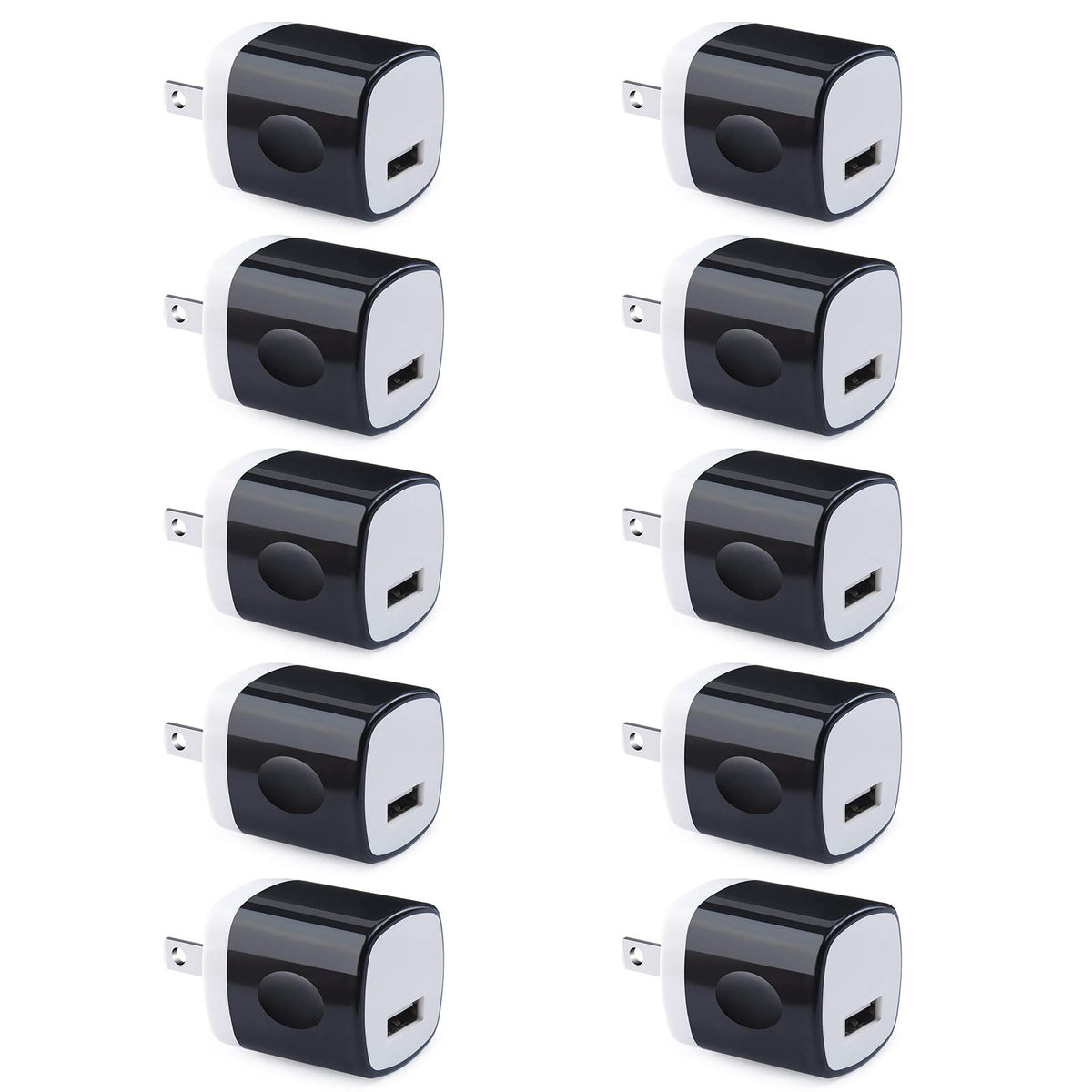 UorMe 10-pack wall adapter packshot highlighting compact travel-ready design.