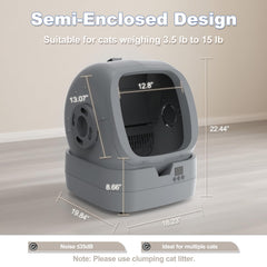 UPFAS litter box drum being cleaned; easy maintenance and washable components.