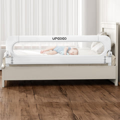 UPGOGO folding bed rail in closed position for secure sleep.