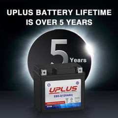 UPLUS YTX5L-BS compact dimensions optimize fit in tight ATV compartments.