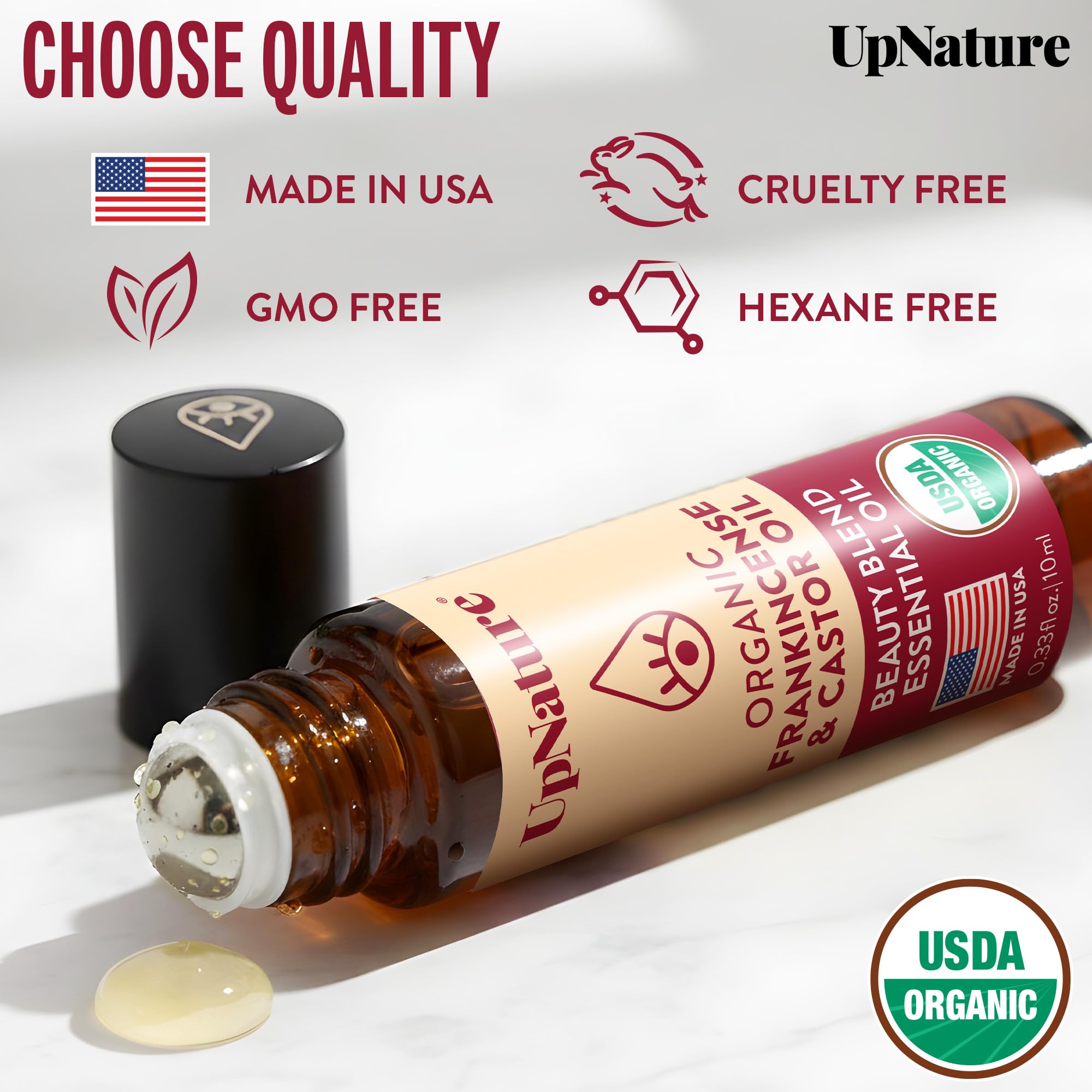 UpNature Beauty compact travel size for convenient skincare anywhere.