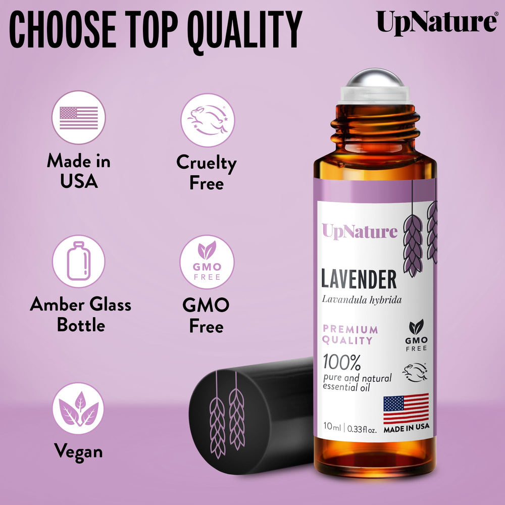 UpNature lavender roll-on travel-friendly size ready for flights