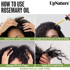 UpNature Rosemary Oil on skin mixed with carrier oil for smoother complexion