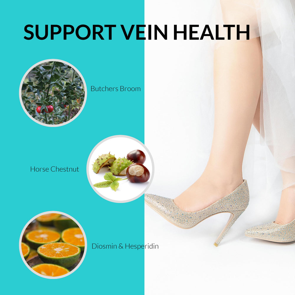 UpNourish butchers broom herbal capsule scene signaling vein ease