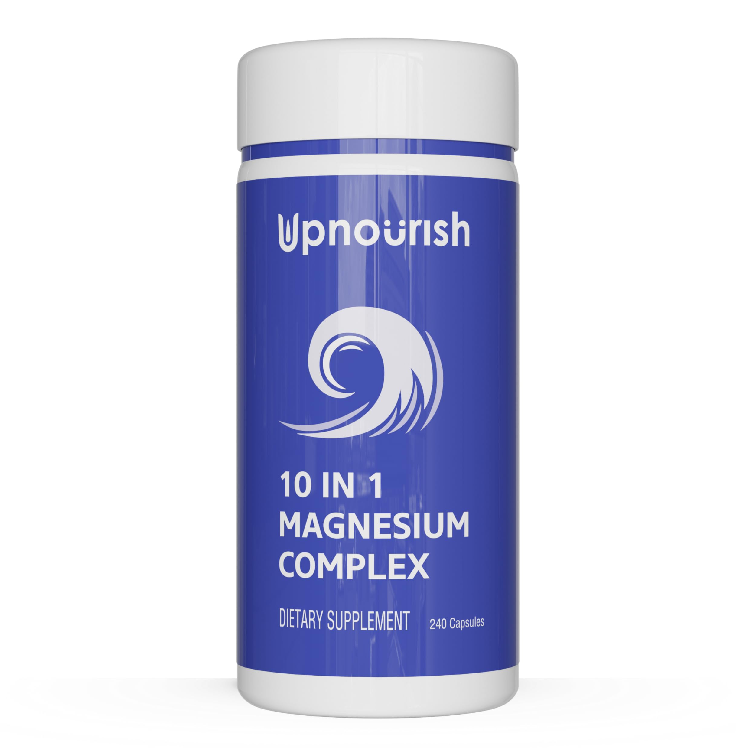 UpNourish Magnesium 10in1 bottle for daily wellness and balance.