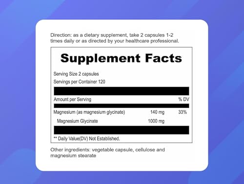 UpNourish magnesium glycinate capsules hero shot on a clean surface
