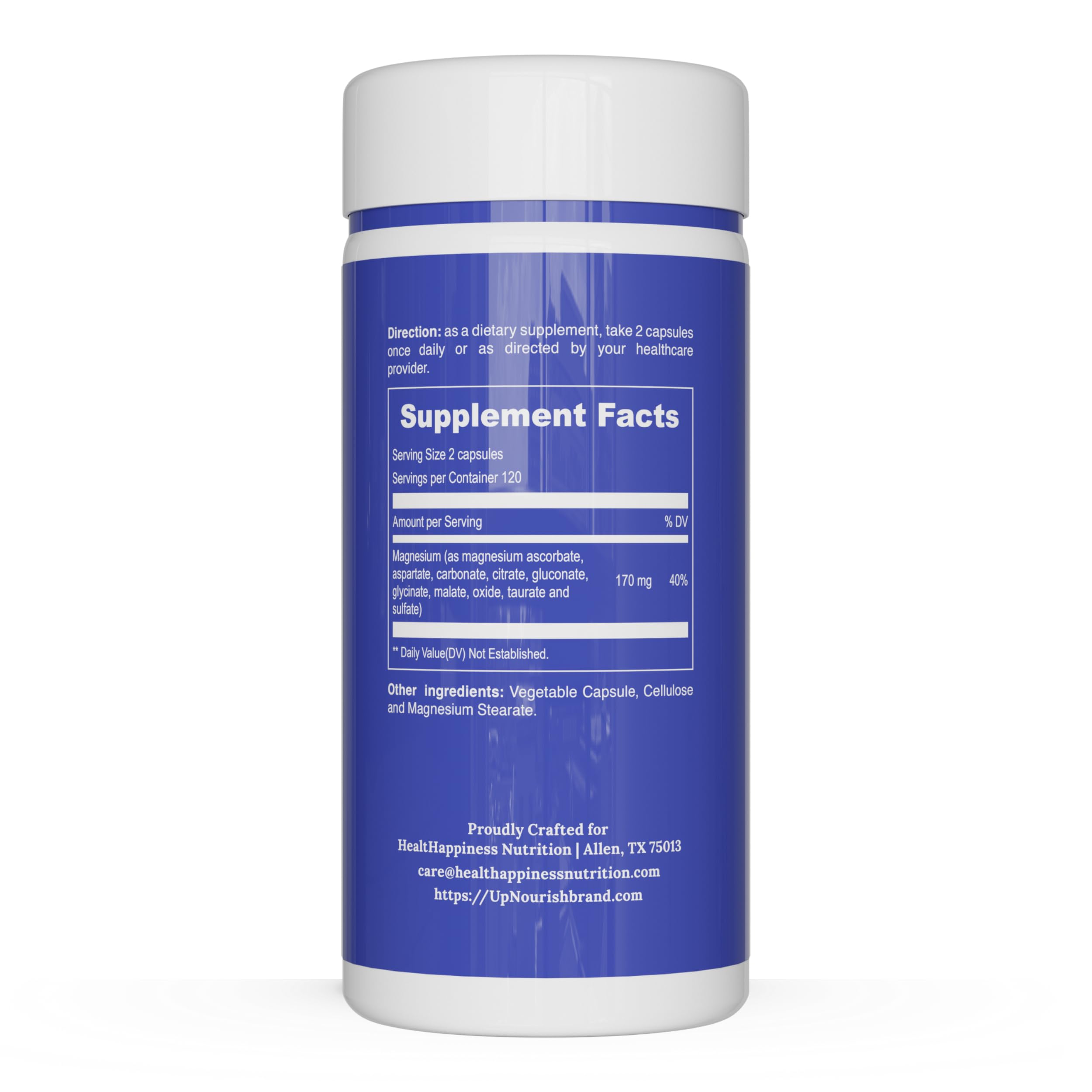 UpNourish Magnesium on kitchen counter ready for daily use.