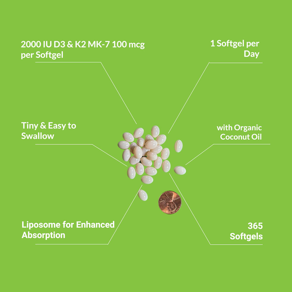 UpNourish mini pea-sized softgel, easy to swallow