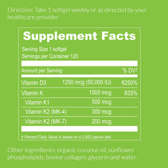 UpNourish weekly dosing guide illustrating one softgel per week