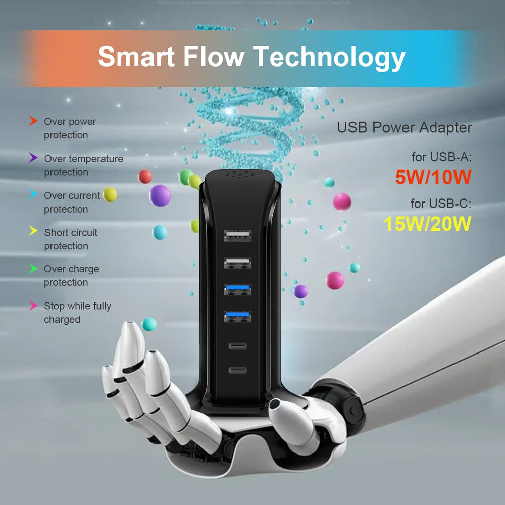In use with iPhone and iPad charging together