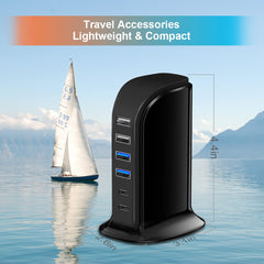 Port configuration demonstrates four USB-A and two USB-C access