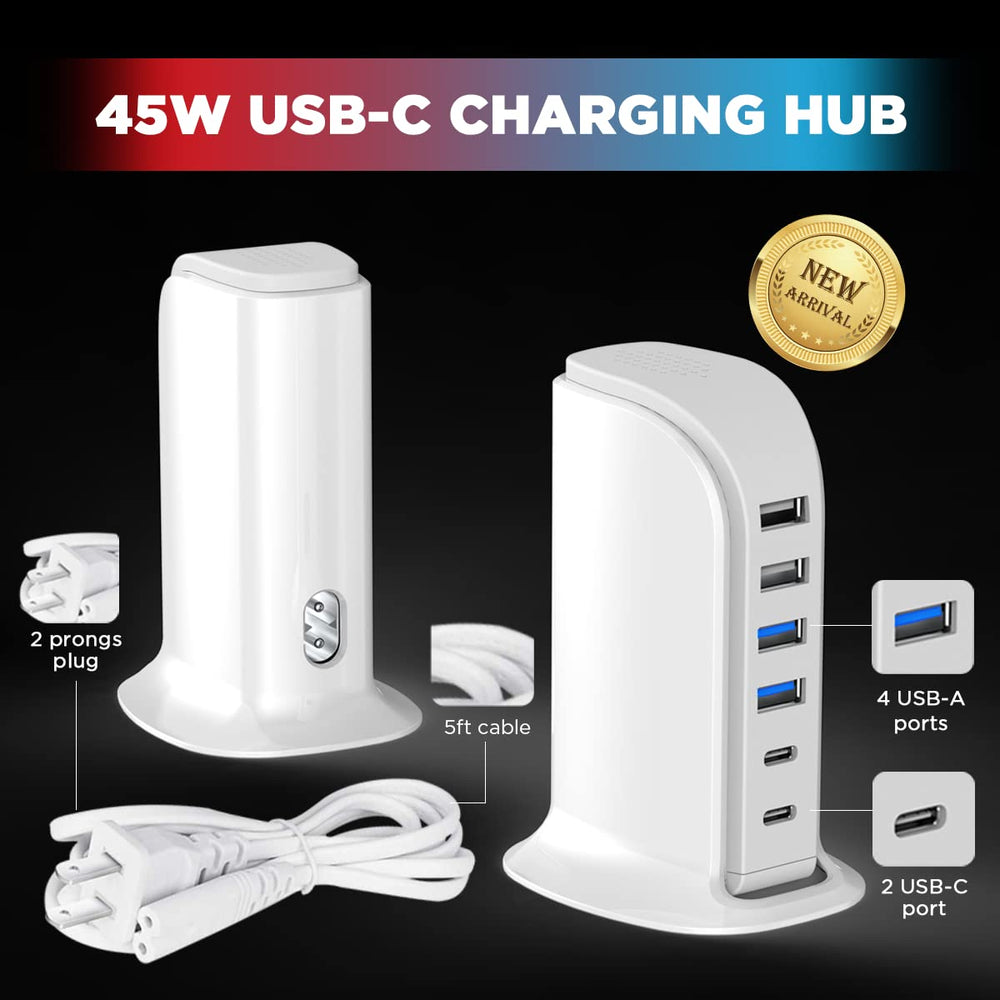 Upoy USB Charger with dual USB-C ports ideal for fast charging mobile devices