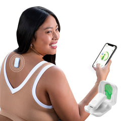 Upright GO 2 Premium worn on the back strap for posture support