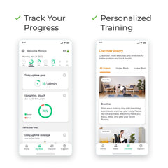 Upright GO 2 Premium in training mode with gentle vibration reminder