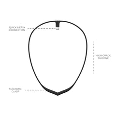 Upright GO Magnetic Necklace silicone strap highlights soft, skin-friendly material.