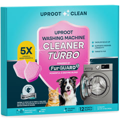 Uproot Clean Turbo tablets for washing machines refreshing the drum for a fresh start.