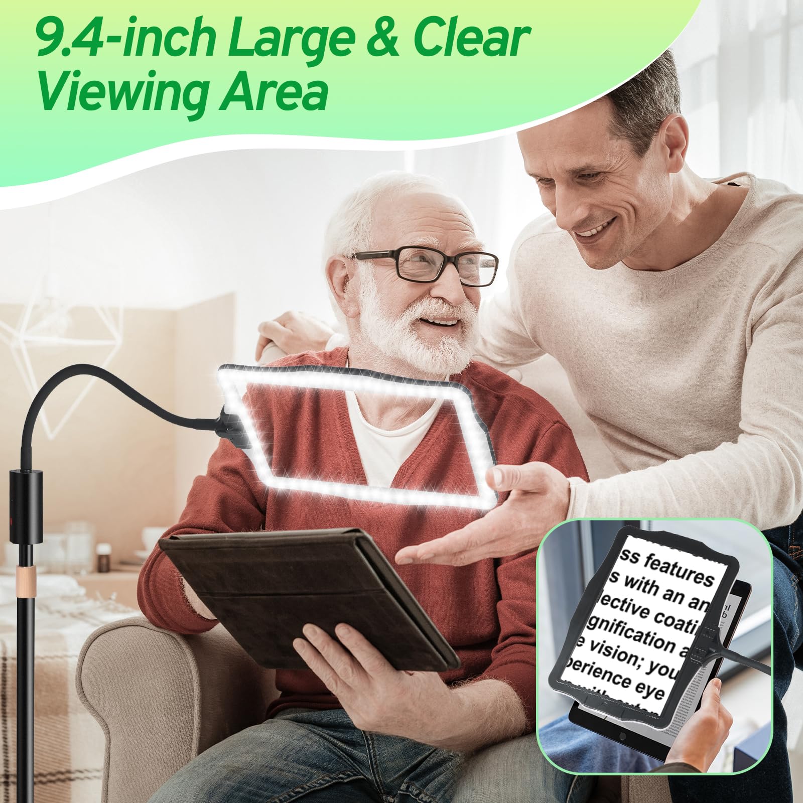 Upspotie 360° gooseneck magnifier offers precise angle control for detailed crafts.