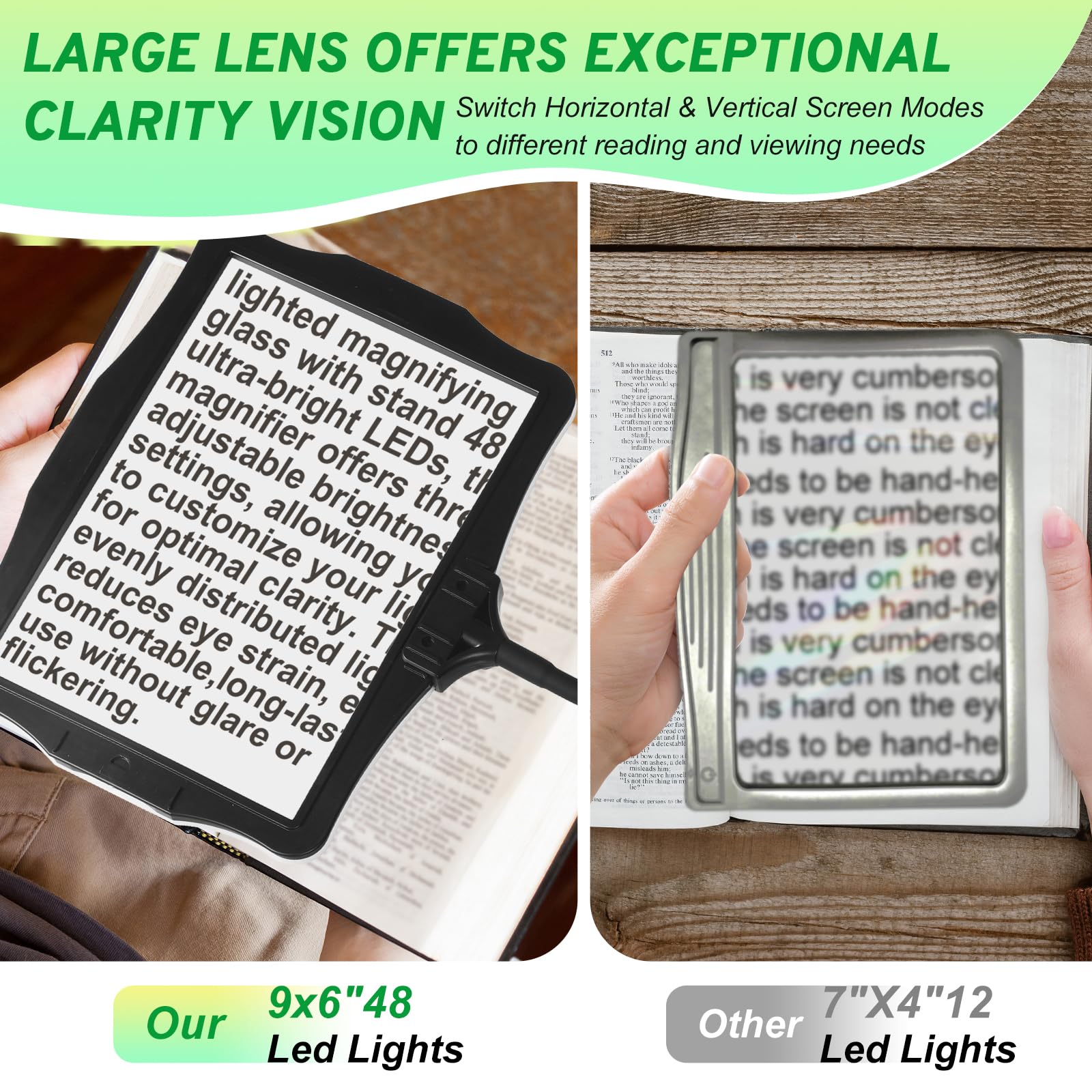 Upspotie horizontal-vertical screen design switches for books, photos, or documents.