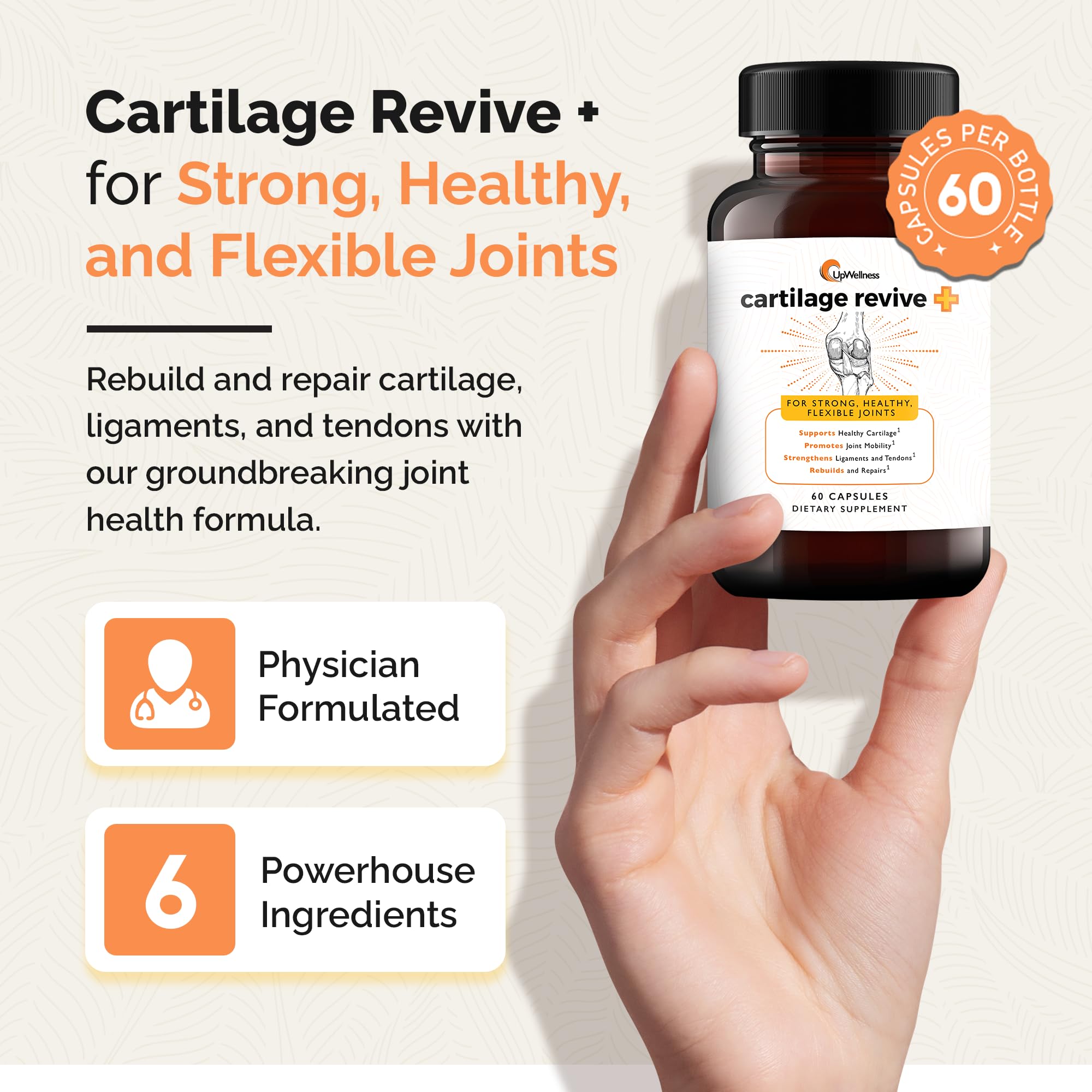 UpWellness Type II chicken collagen supports cartilage health