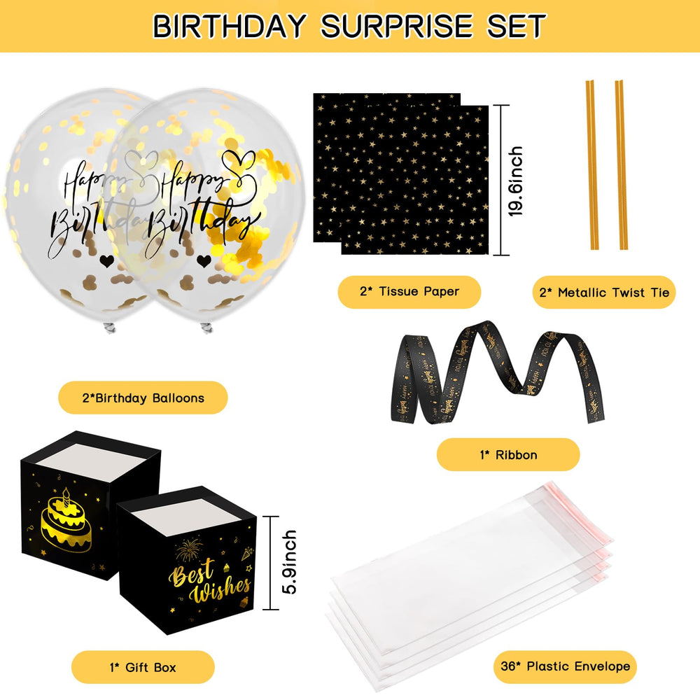 UQM birthday surprise set helps create memorable moments with friends and family.