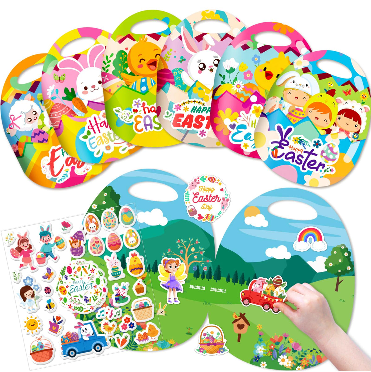 Uranus&No.1 Easter sticker book cover for creative, mess-free play.
